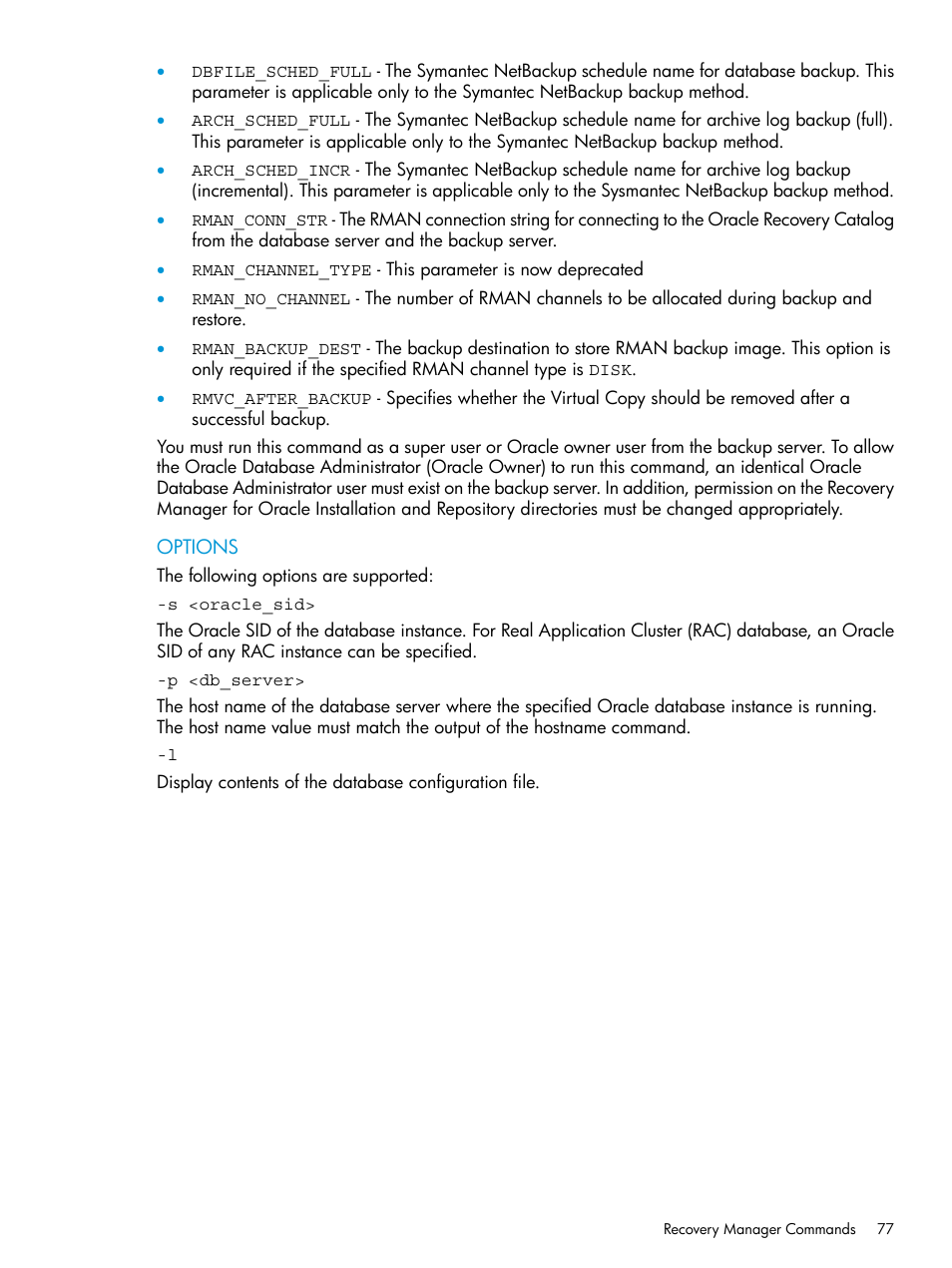 HP 3PAR Application Software Suite for Oracle User Manual | Page 77 / 223