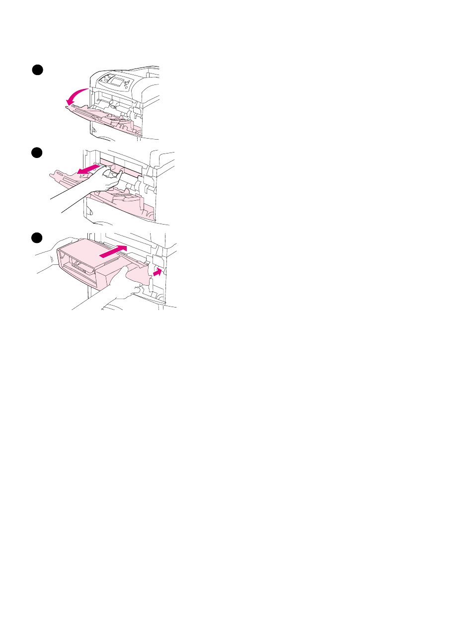 Installing the optional envelope feeder, Clearing jams from the output areas | HP LaserJet 4300 Printer series User Manual | Page 56 / 218