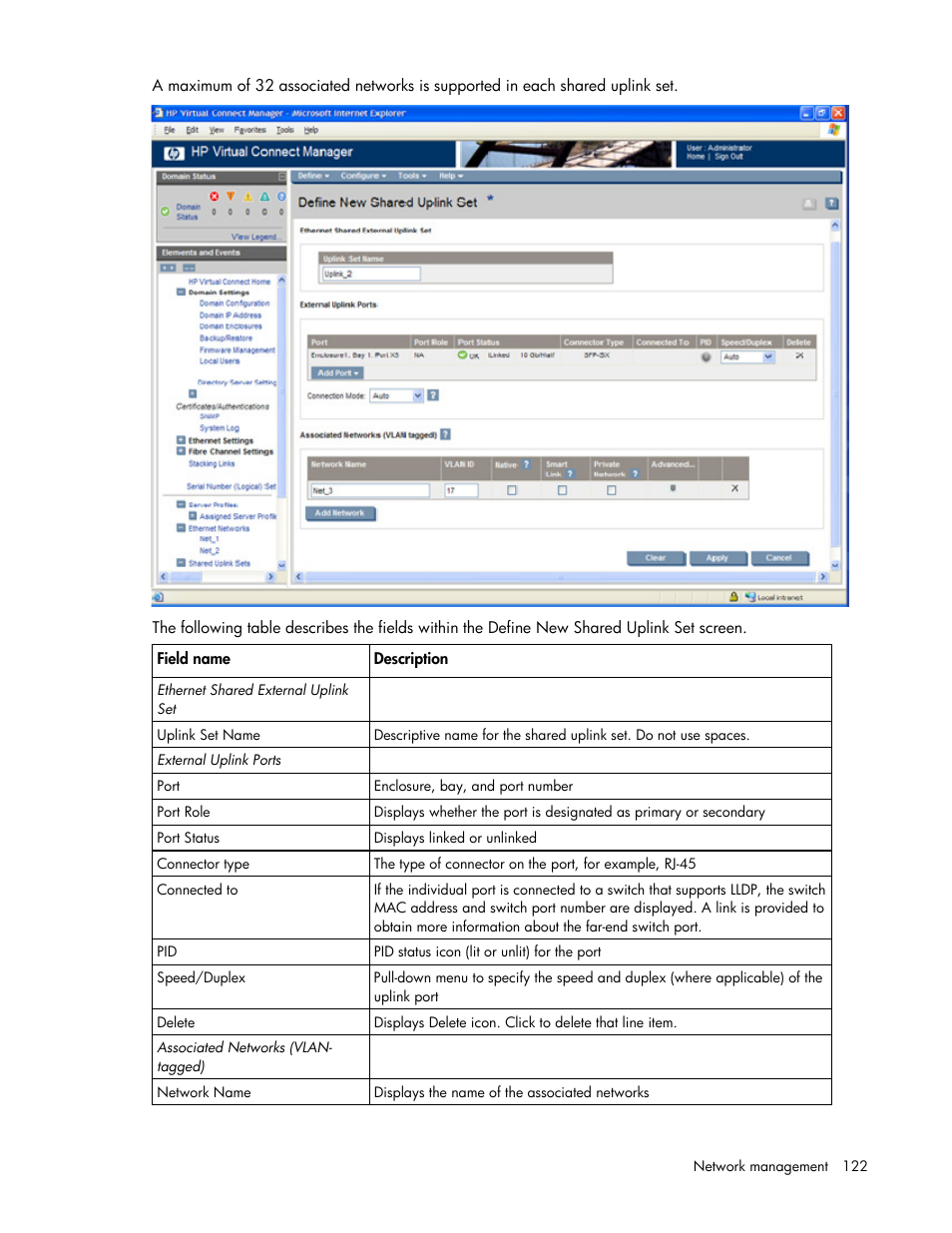 HP Virtual Connect 1.10Gb-F Ethernet Module for c-Class BladeSystem User Manual | Page 122 / 242
