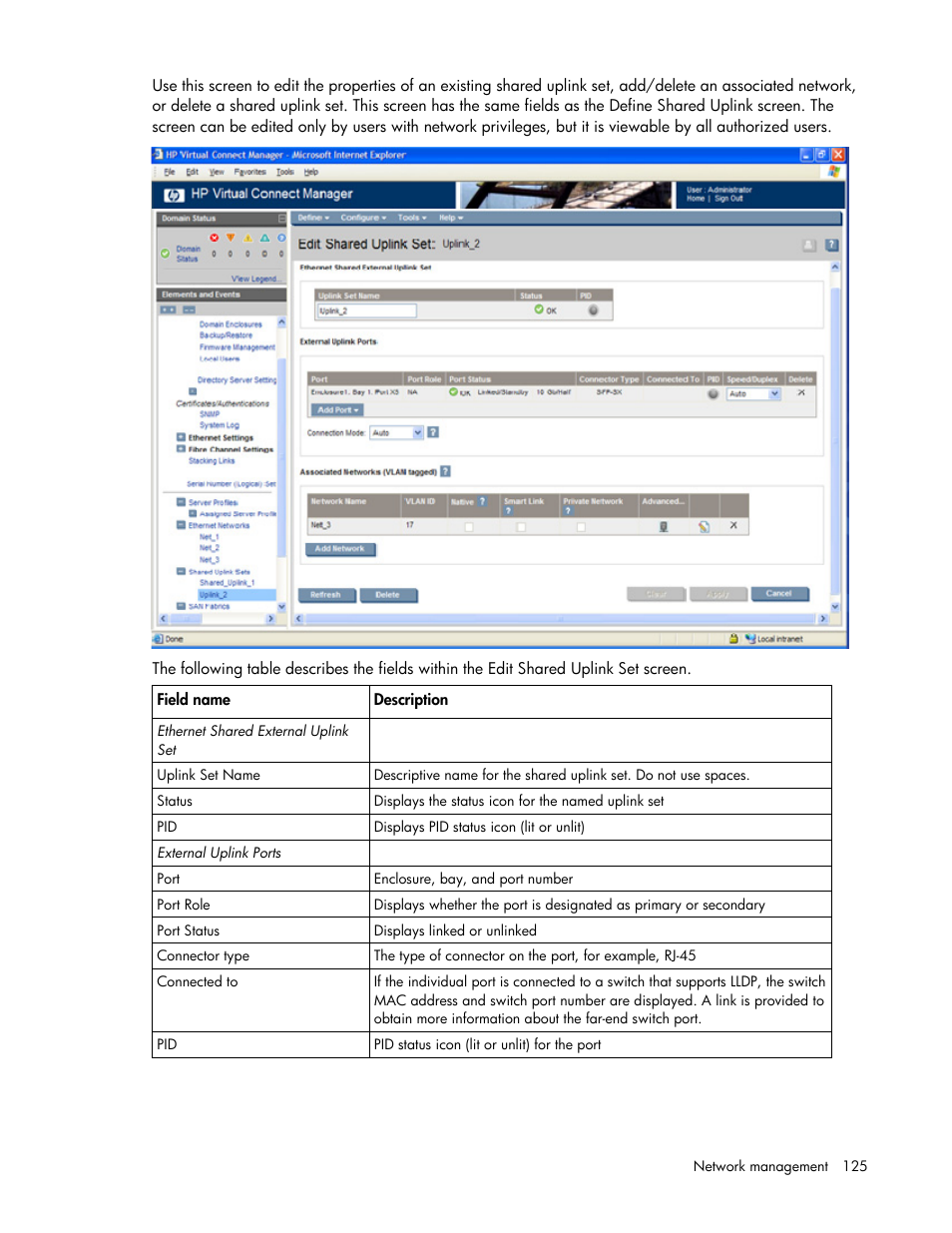 HP Virtual Connect 1.10Gb-F Ethernet Module for c-Class BladeSystem User Manual | Page 125 / 242