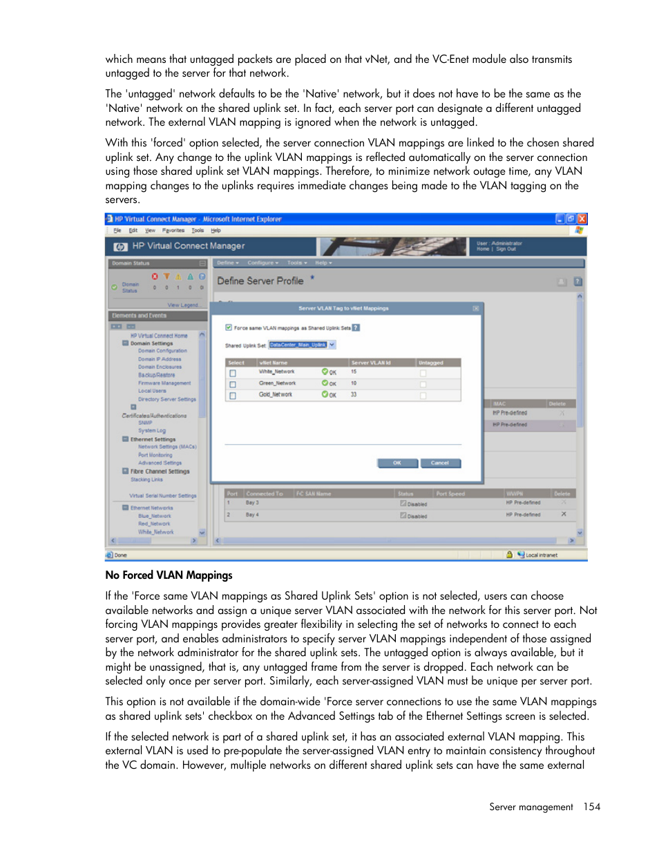 HP Virtual Connect 1.10Gb-F Ethernet Module for c-Class BladeSystem User Manual | Page 154 / 242