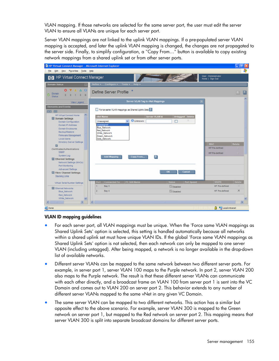 HP Virtual Connect 1.10Gb-F Ethernet Module for c-Class BladeSystem User Manual | Page 155 / 242