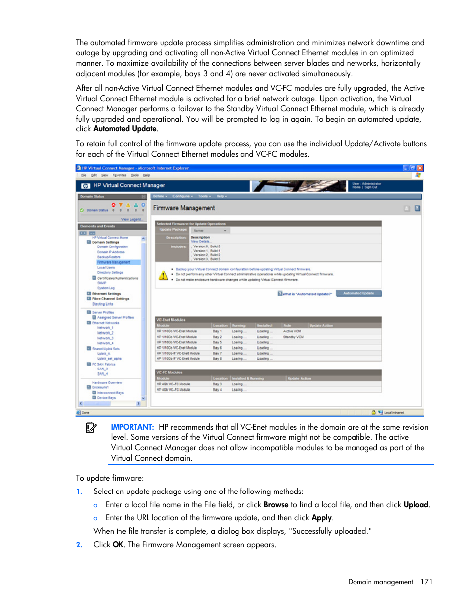 HP Virtual Connect 1.10Gb-F Ethernet Module for c-Class BladeSystem User Manual | Page 171 / 242