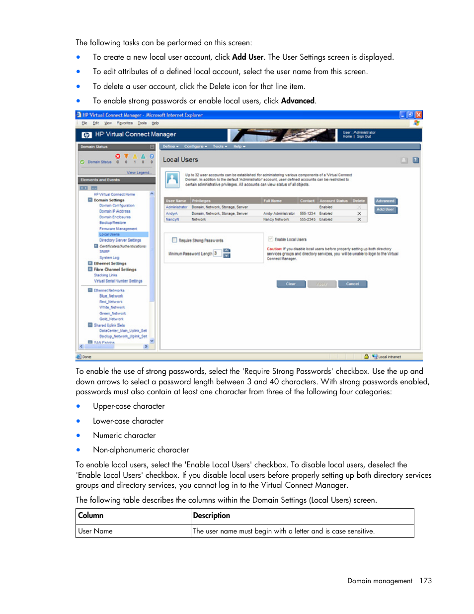 HP Virtual Connect 1.10Gb-F Ethernet Module for c-Class BladeSystem User Manual | Page 173 / 242