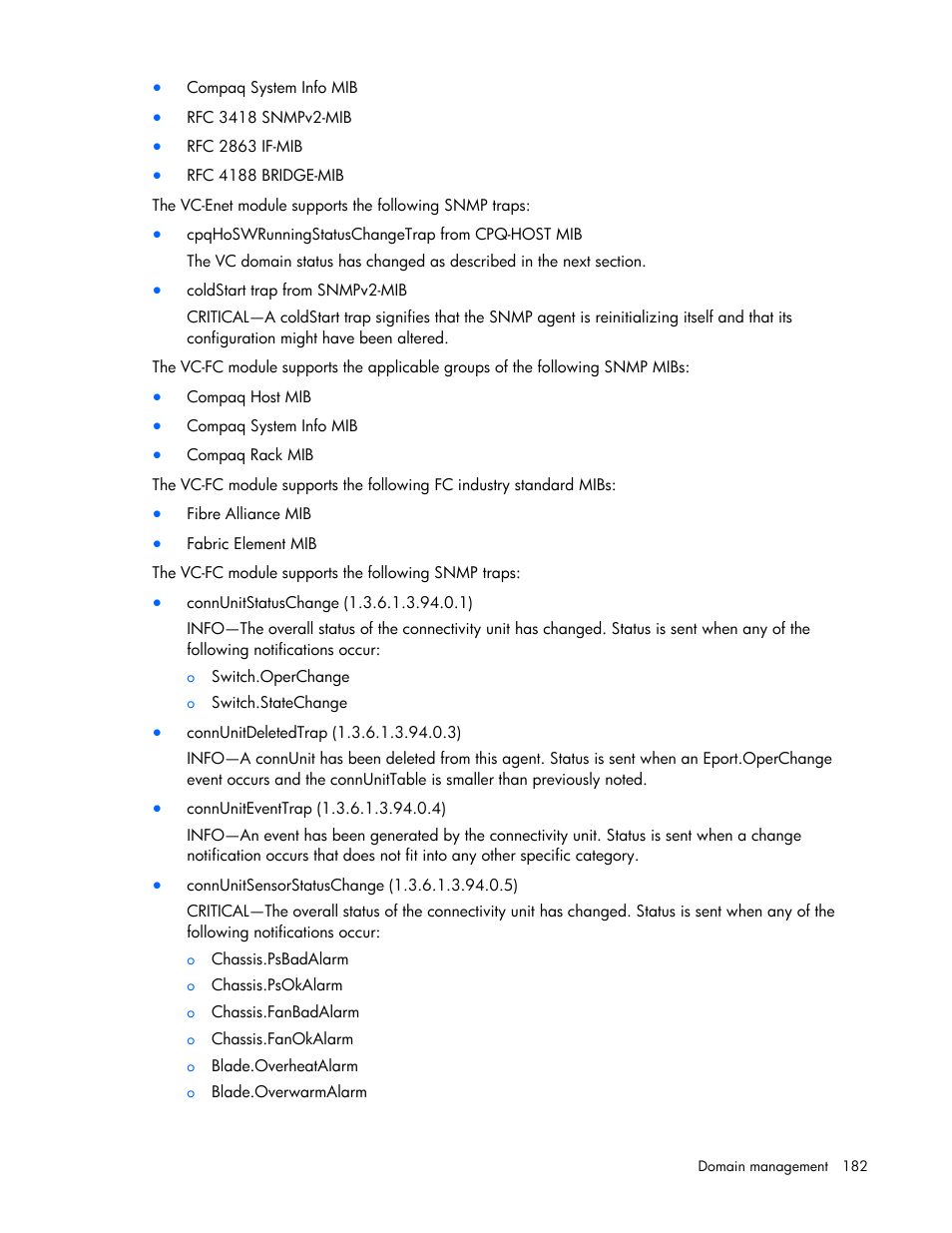 HP Virtual Connect 1.10Gb-F Ethernet Module for c-Class BladeSystem User Manual | Page 182 / 242