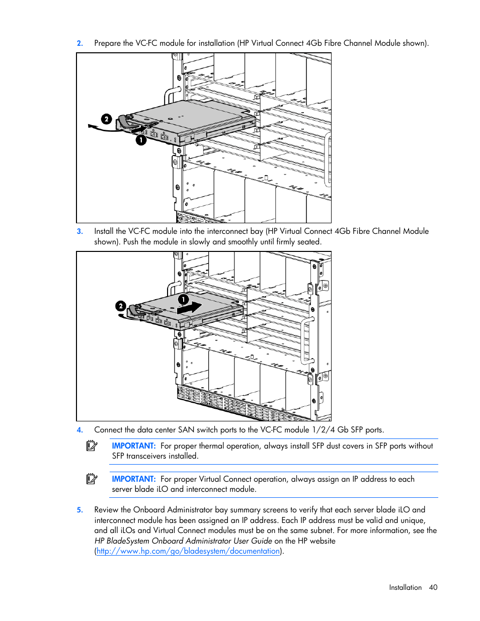 HP Virtual Connect 1.10Gb-F Ethernet Module for c-Class BladeSystem User Manual | Page 40 / 242