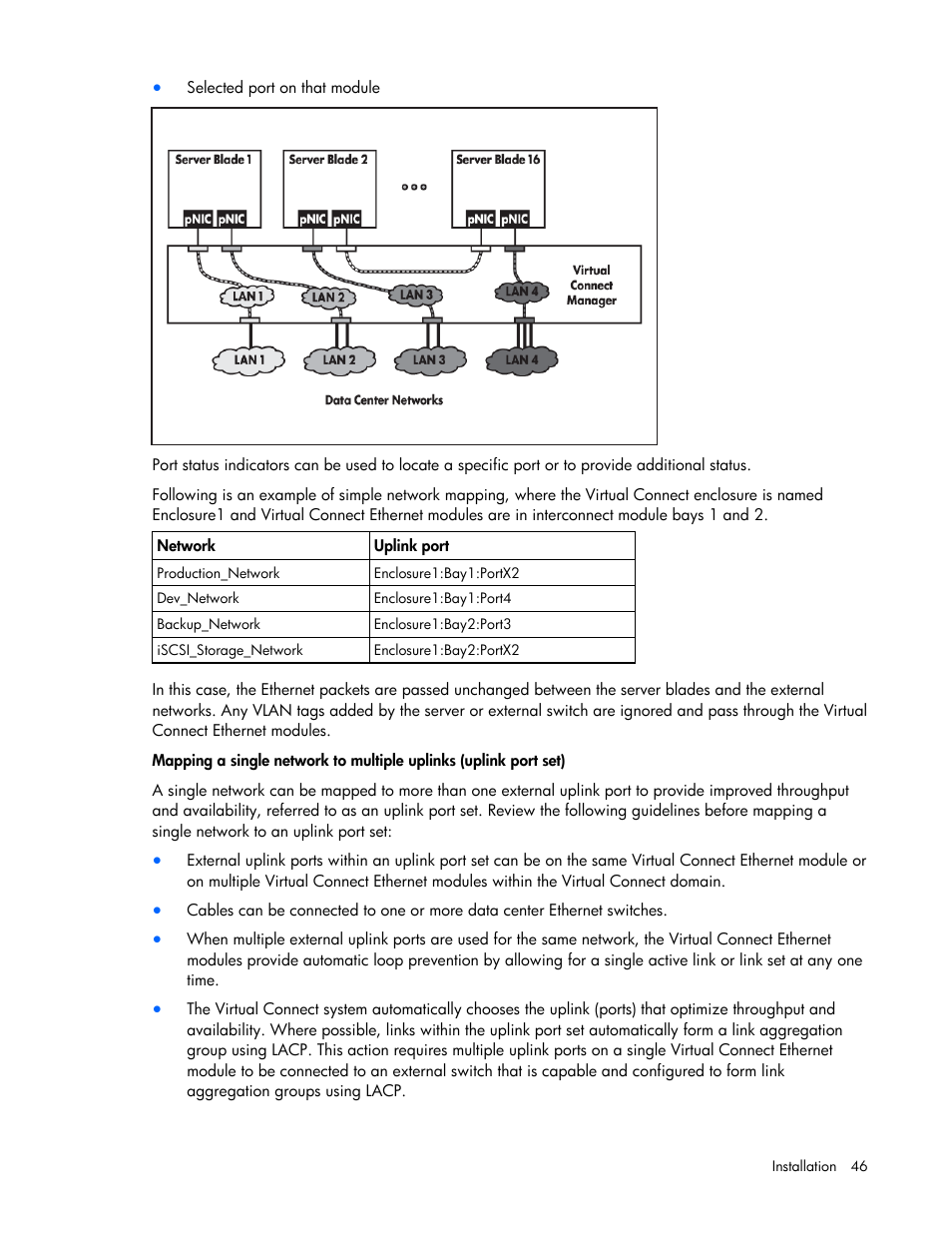 HP Virtual Connect 1.10Gb-F Ethernet Module for c-Class BladeSystem User Manual | Page 46 / 242