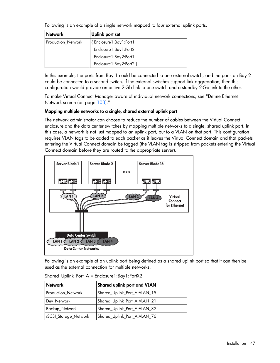 HP Virtual Connect 1.10Gb-F Ethernet Module for c-Class BladeSystem User Manual | Page 47 / 242