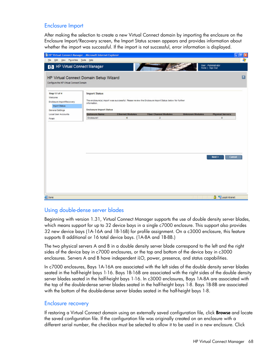 HP Virtual Connect 1.10Gb-F Ethernet Module for c-Class BladeSystem User Manual | Page 68 / 242