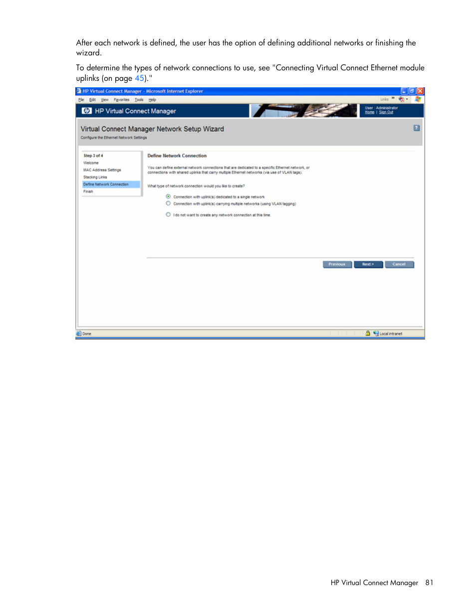 HP Virtual Connect 1.10Gb-F Ethernet Module for c-Class BladeSystem User Manual | Page 81 / 242