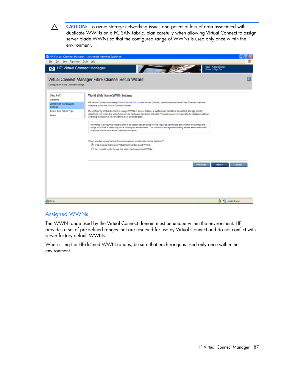 HP Virtual Connect 1.10Gb-F Ethernet Module for c-Class BladeSystem User Manual | Page 87 / 242
