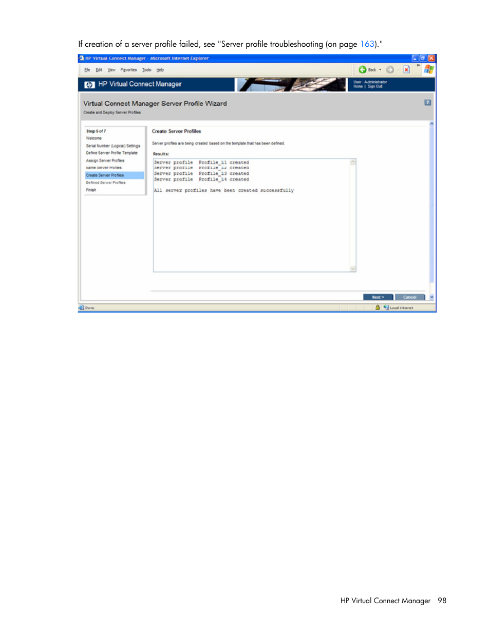 HP Virtual Connect 1.10Gb-F Ethernet Module for c-Class BladeSystem User Manual | Page 98 / 242