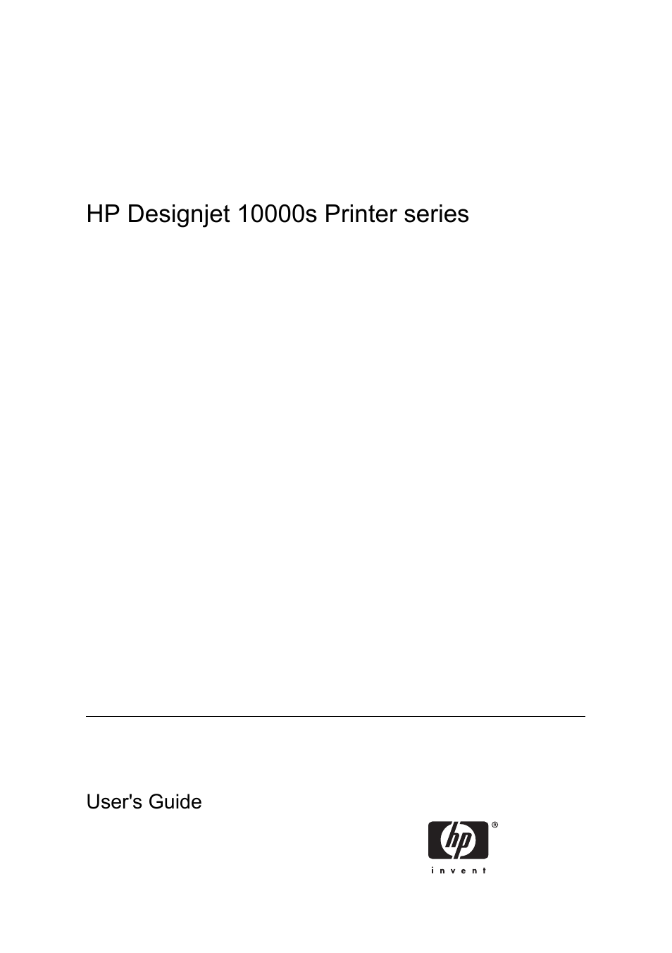 HP Designjet 10000s Printer series User Manual | 330 pages