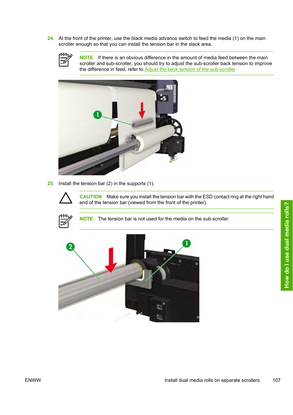HP Designjet 10000s Printer series User Manual | Page 117 / 330