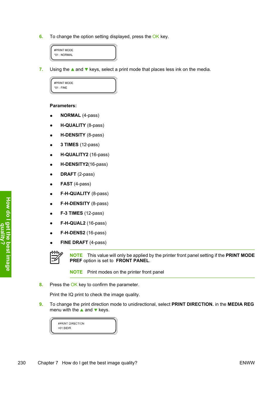 How do i get the best image q ualit y | HP Designjet 10000s Printer series User Manual | Page 240 / 330