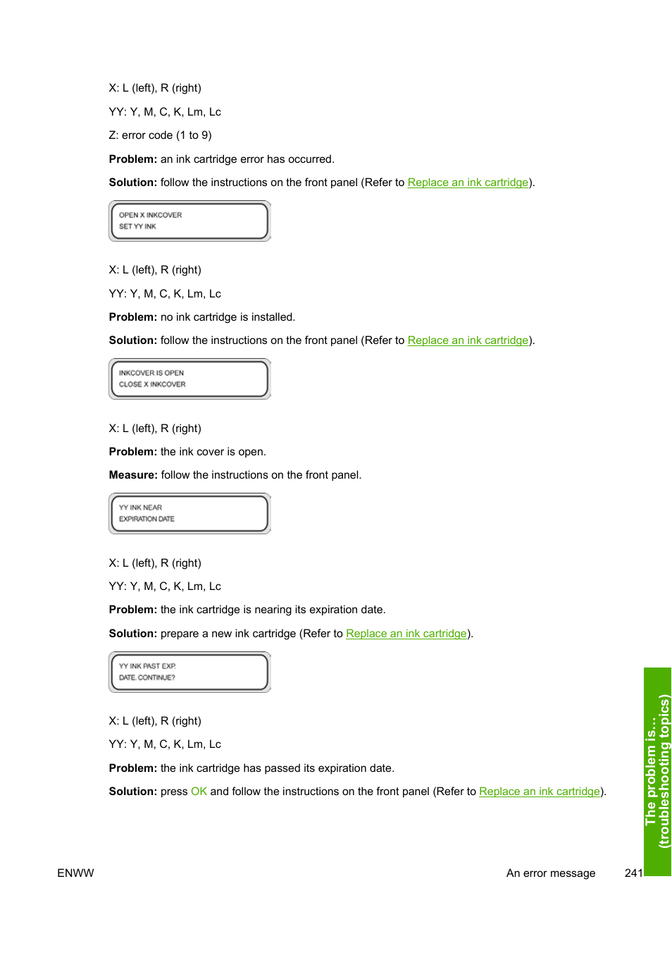 HP Designjet 10000s Printer series User Manual | Page 251 / 330