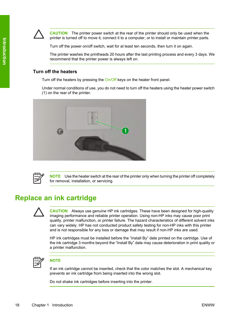 Replace an ink cartridge | HP Designjet 10000s Printer series User Manual | Page 28 / 330