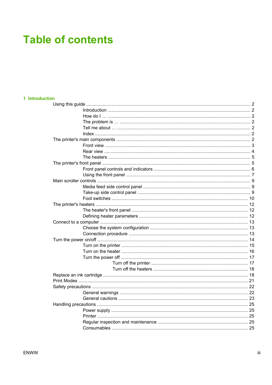 HP Designjet 10000s Printer series User Manual | Page 3 / 330