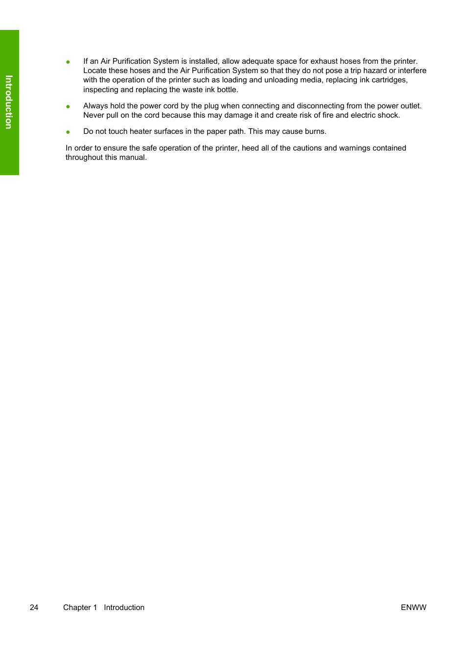 Int rod uct ion | HP Designjet 10000s Printer series User Manual | Page 34 / 330