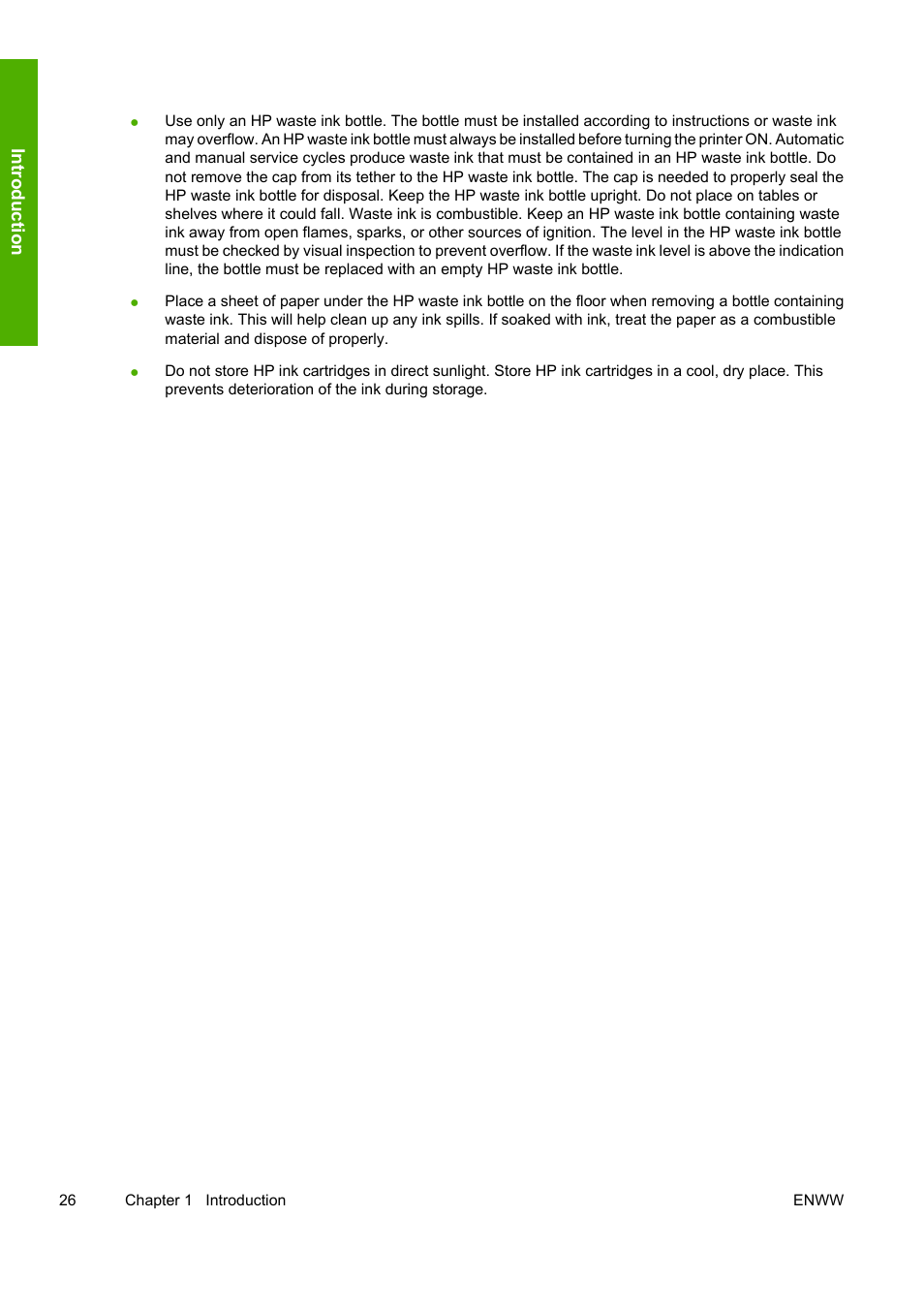 Int rod uct ion | HP Designjet 10000s Printer series User Manual | Page 36 / 330