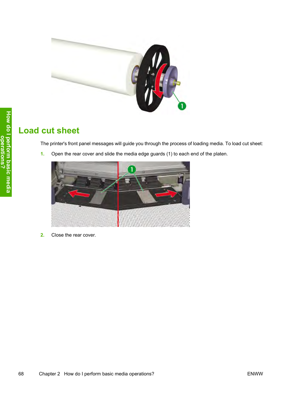 Load cut sheet | HP Designjet 10000s Printer series User Manual | Page 78 / 330