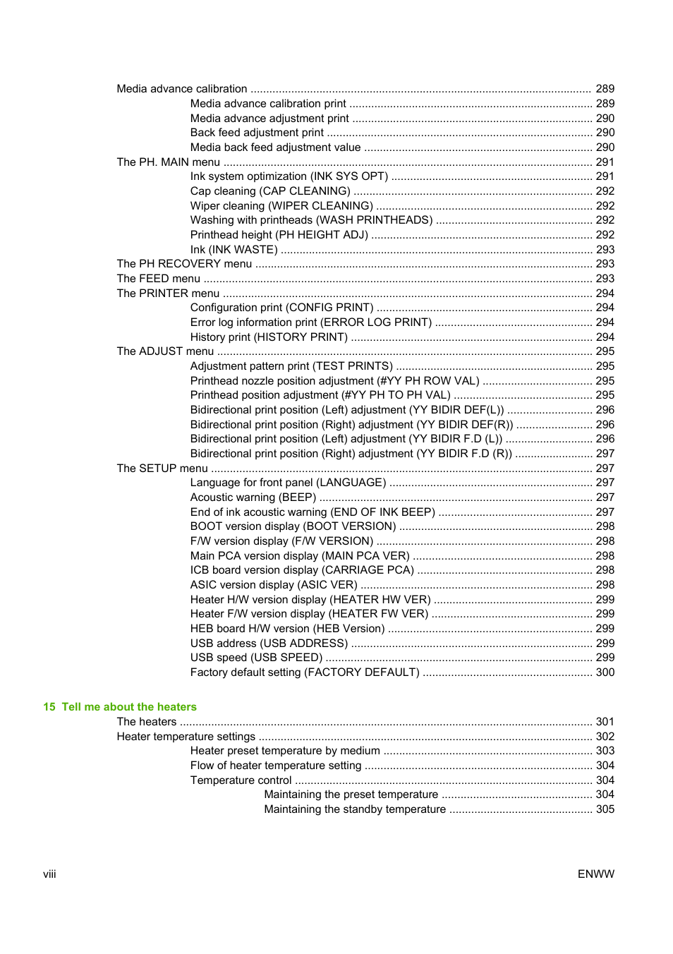 HP Designjet 10000s Printer series User Manual | Page 8 / 330