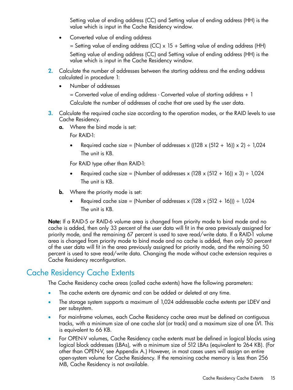 Cache residency cache extents | HP XP Array Manager Software User Manual | Page 15 / 52