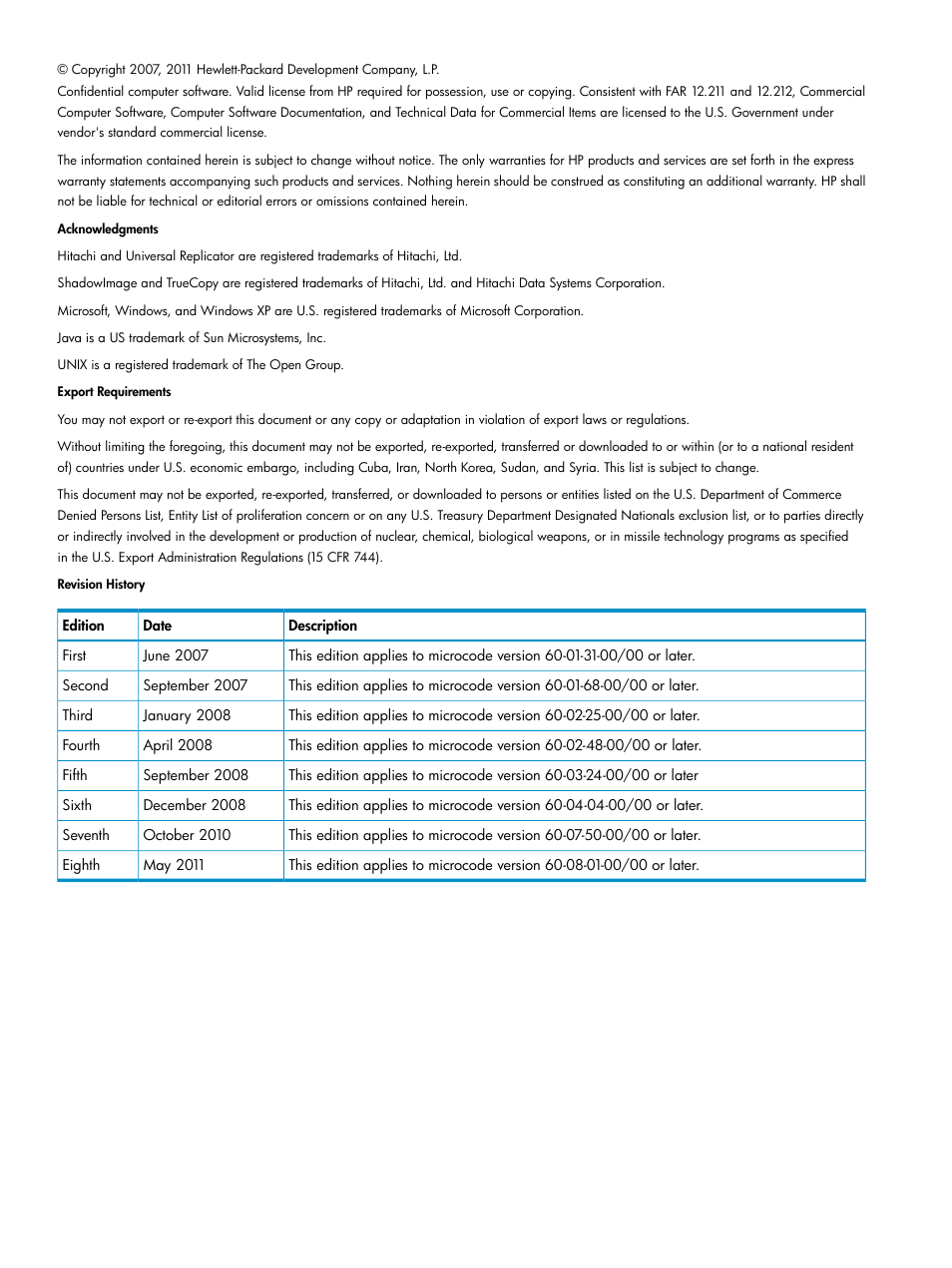 HP XP Array Manager Software User Manual | Page 2 / 52