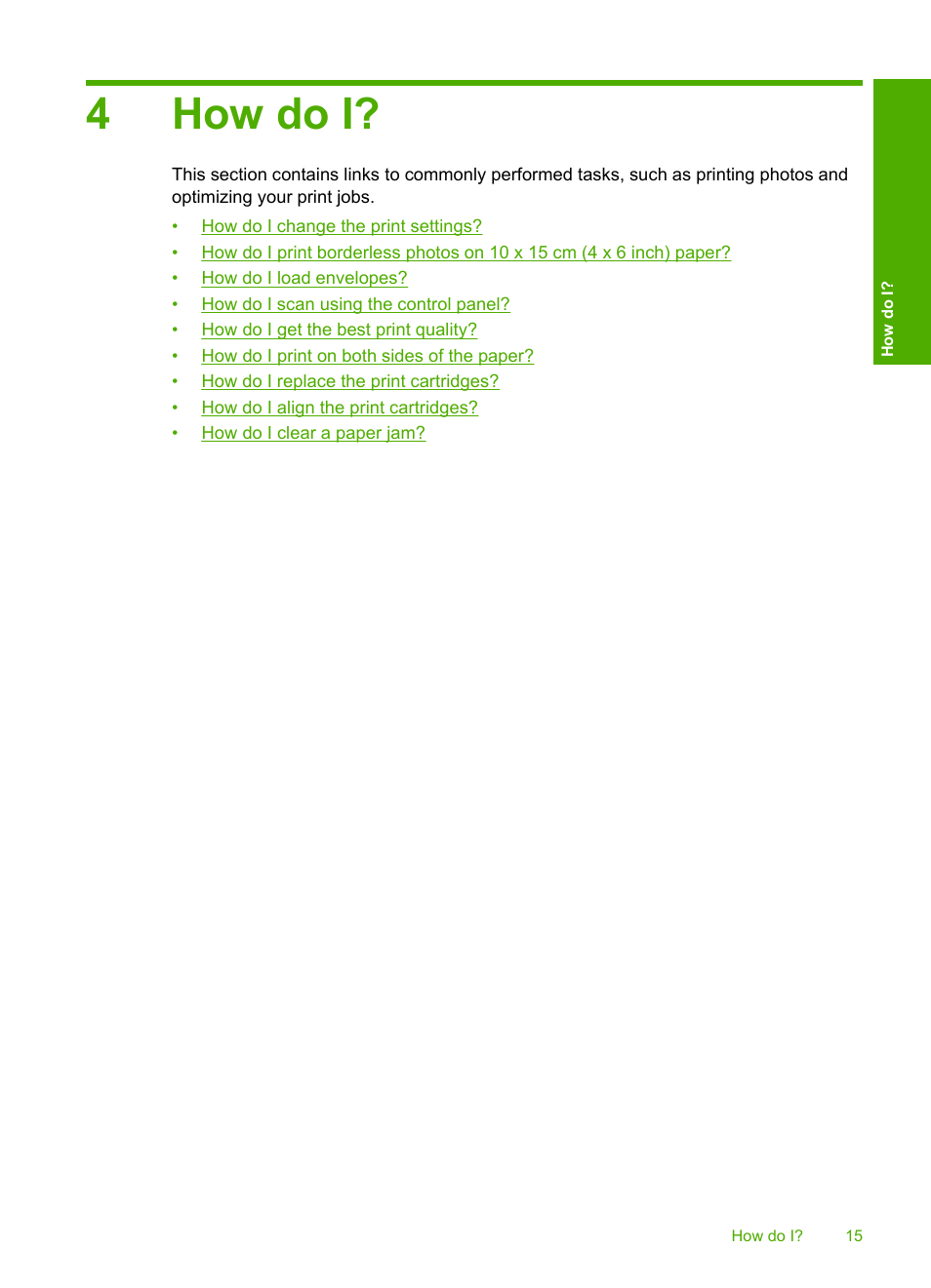 How do i, 4 how do i, 4how do i | HP Deskjet F2140 All-in-One Printer User Manual | Page 17 / 140