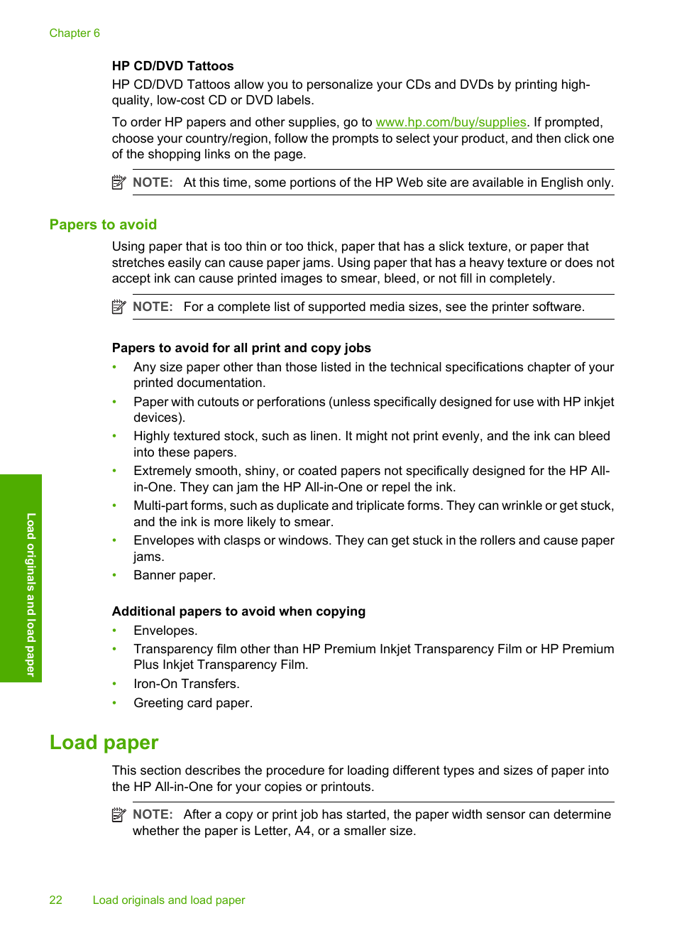 Papers to avoid, Load paper | HP Deskjet F2140 All-in-One Printer User Manual | Page 24 / 140