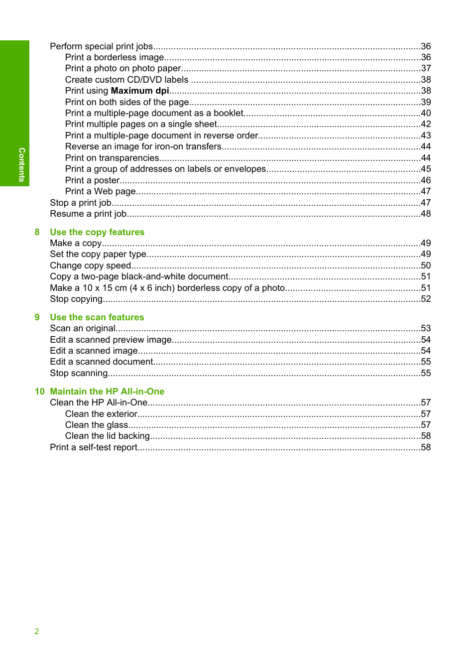 HP Deskjet F2140 All-in-One Printer User Manual | Page 4 / 140