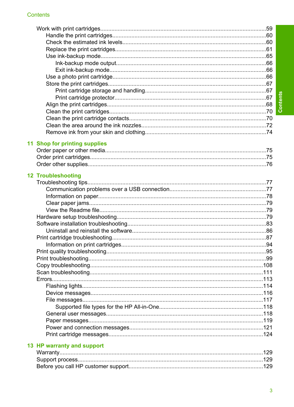 HP Deskjet F2140 All-in-One Printer User Manual | Page 5 / 140