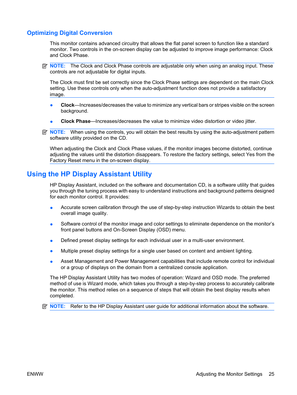 Optimizing digital conversion, Using the hp display assistant utility | HP LP2065 20-inch LCD Monitor User Manual | Page 33 / 51