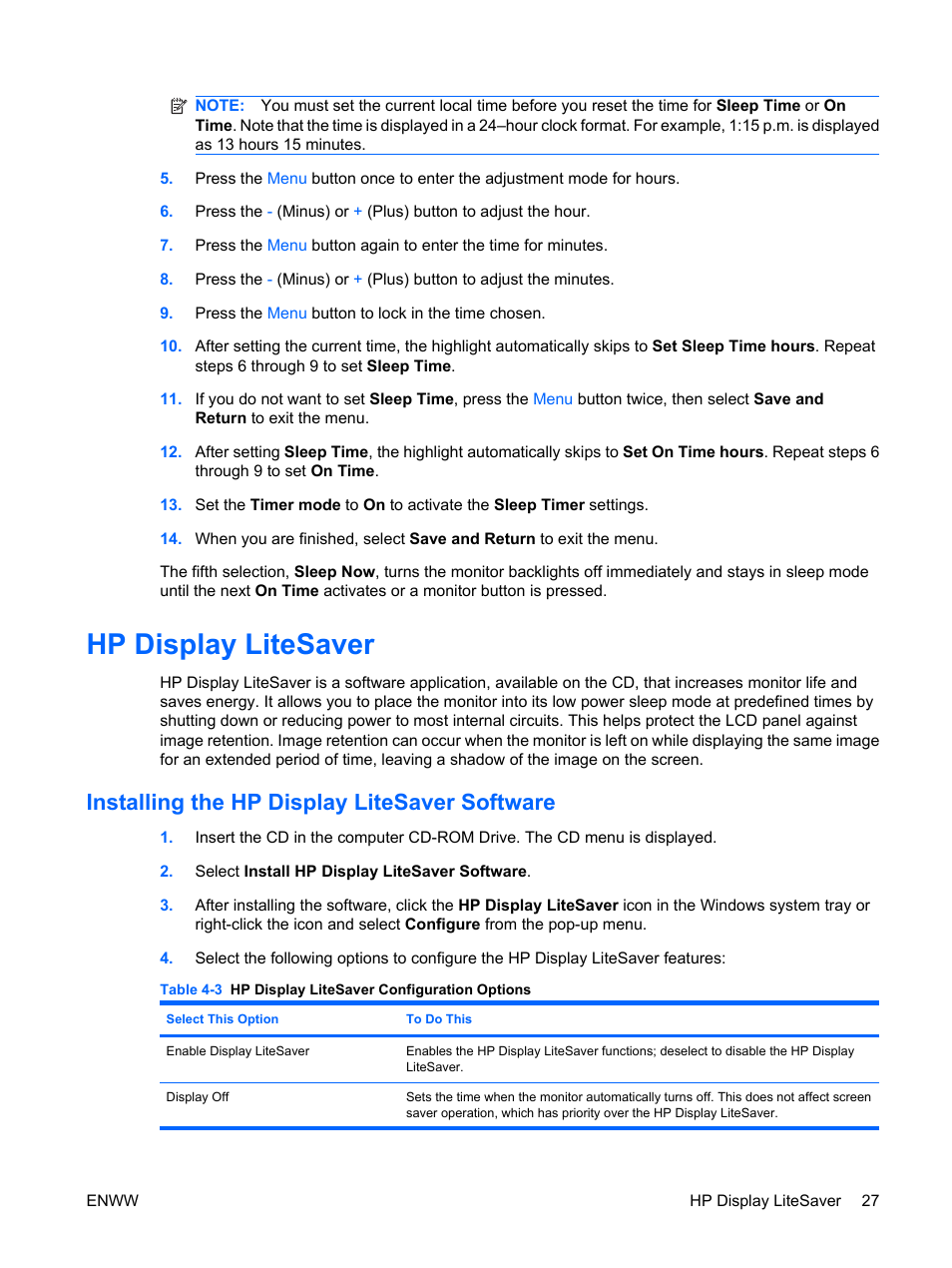 Hp display litesaver, Installing the hp display litesaver software | HP LP2065 20-inch LCD Monitor User Manual | Page 35 / 51