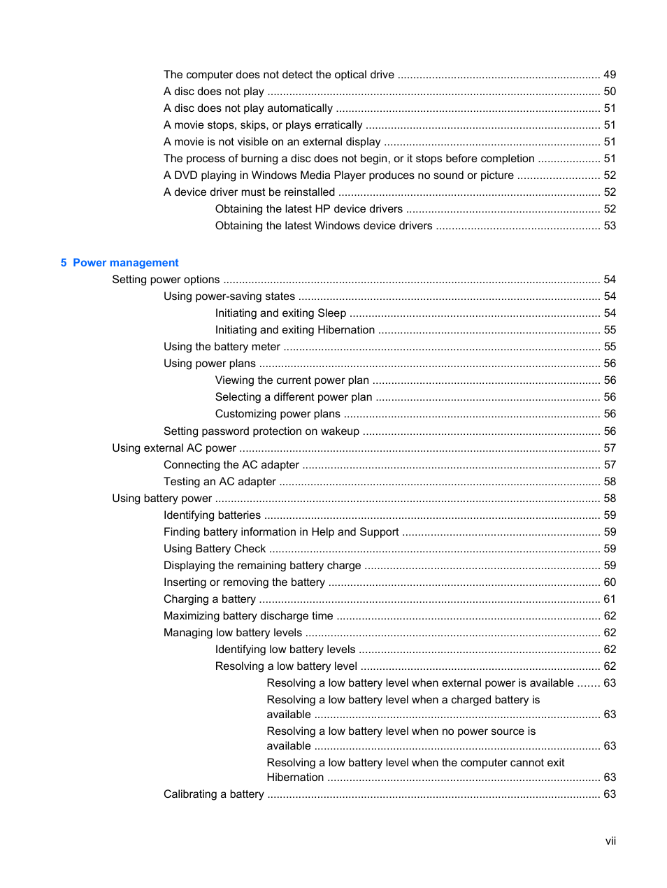 HP Compaq Presario CQ35-337TX Notebook PC User Manual | Page 7 / 135