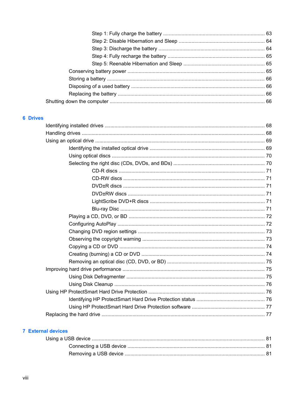 HP Compaq Presario CQ35-337TX Notebook PC User Manual | Page 8 / 135