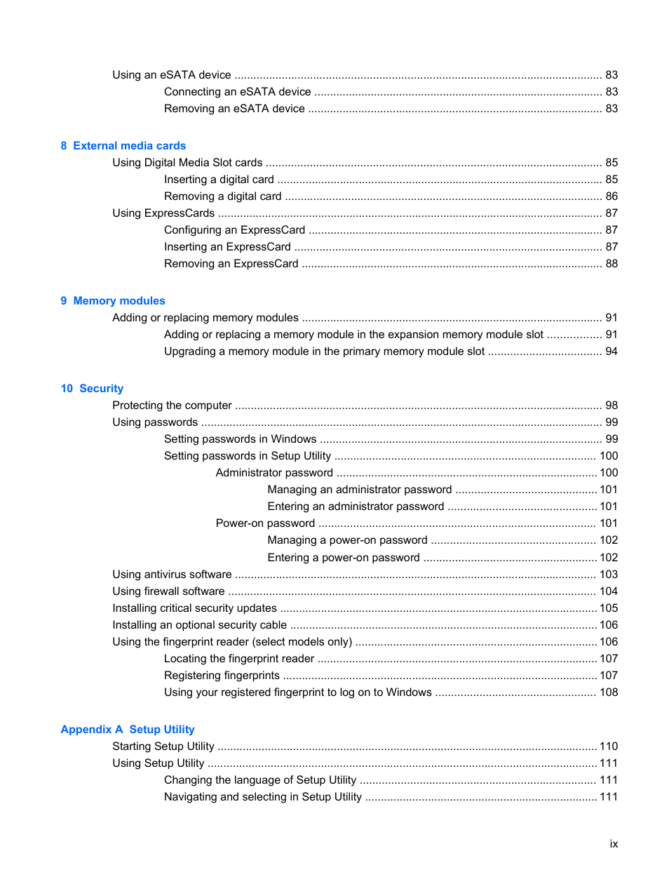 HP Compaq Presario CQ35-337TX Notebook PC User Manual | Page 9 / 135