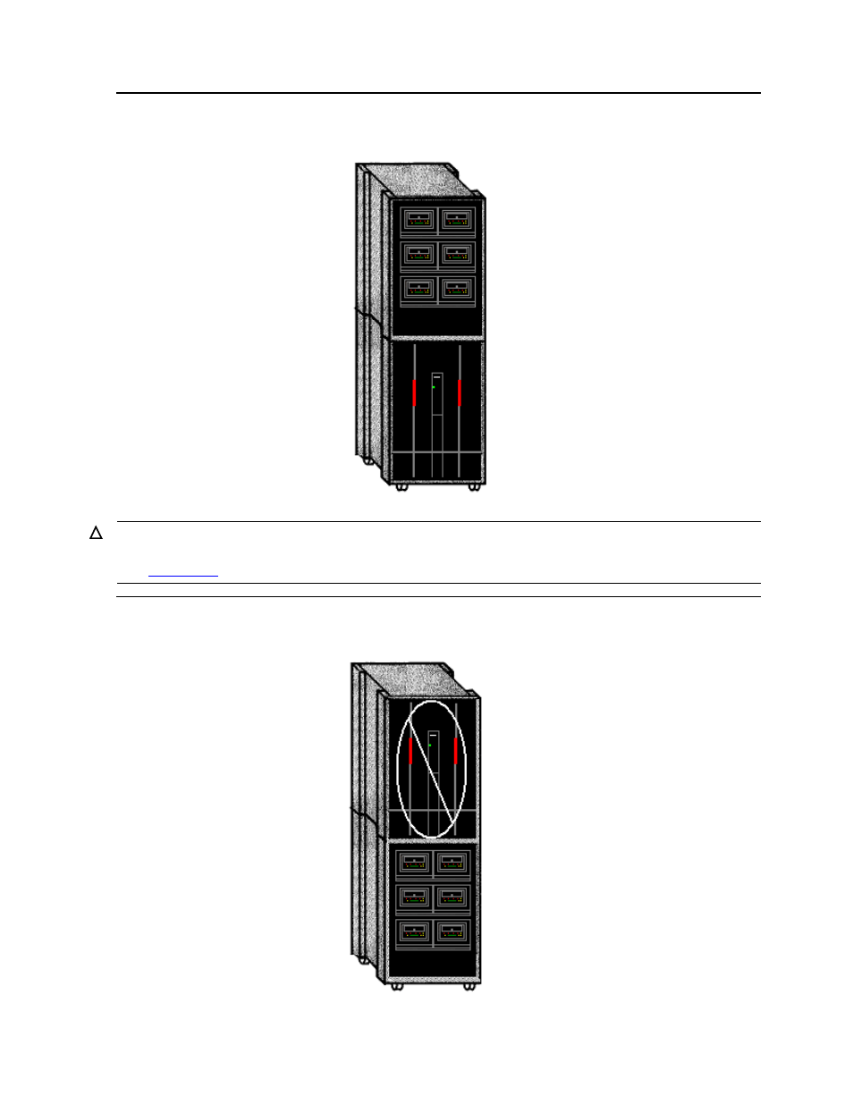 Figure 1-6, Tape enclosure on system enclosure, Figure 1-7 | System enclosure on a tape enclosure | HP Integrity NonStop H-Series User Manual | Page 23 / 86