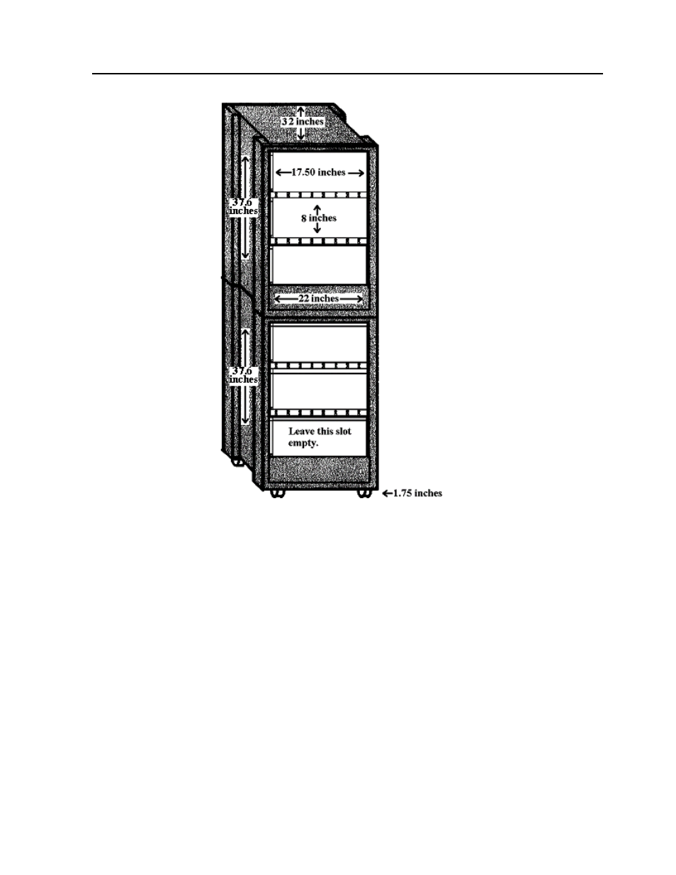 Figure c-1, Dimensions of the enclosure | HP Integrity NonStop H-Series User Manual | Page 70 / 86