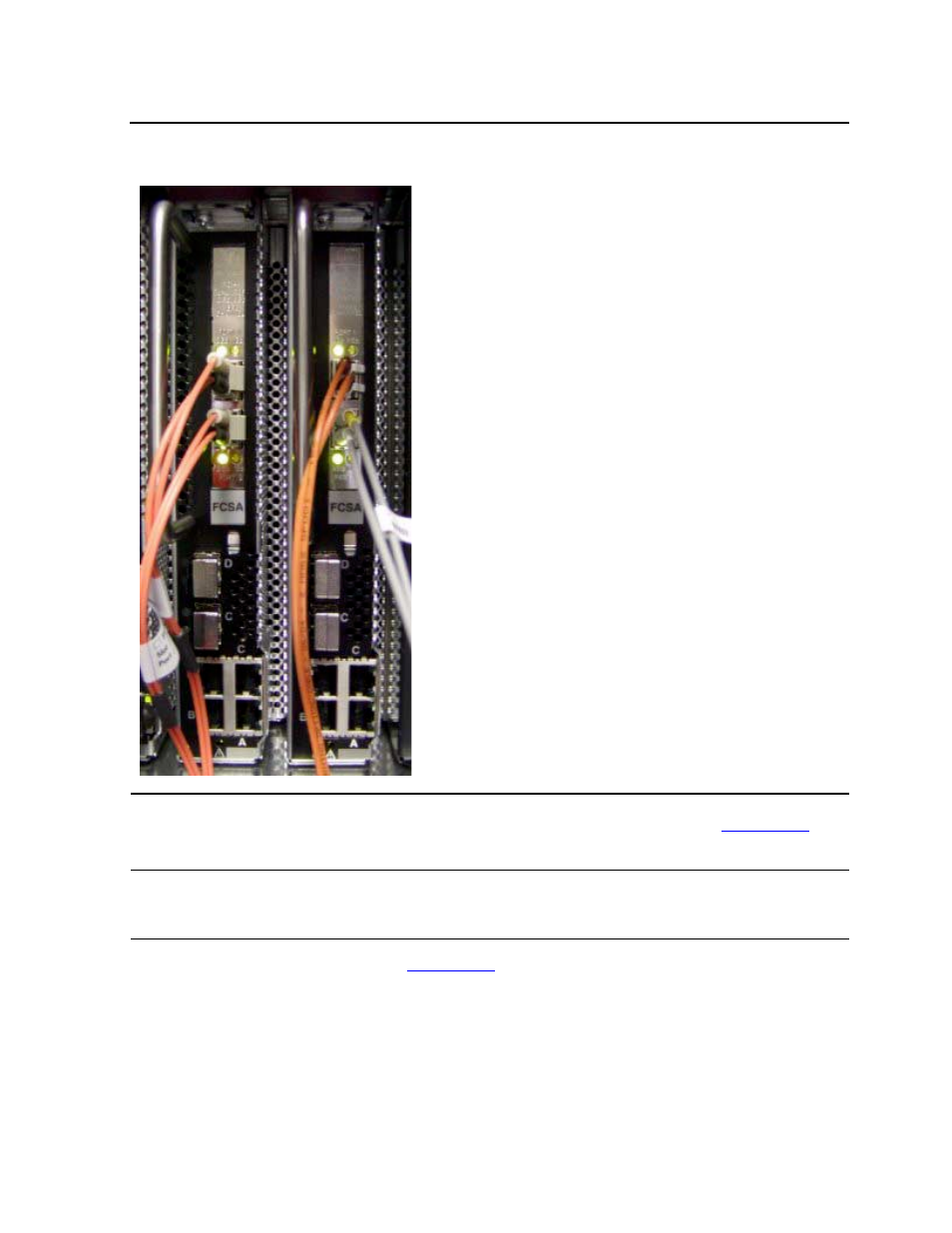 Figure d-5, View of two fcsas at the rear of the server | HP Integrity NonStop H-Series User Manual | Page 78 / 86