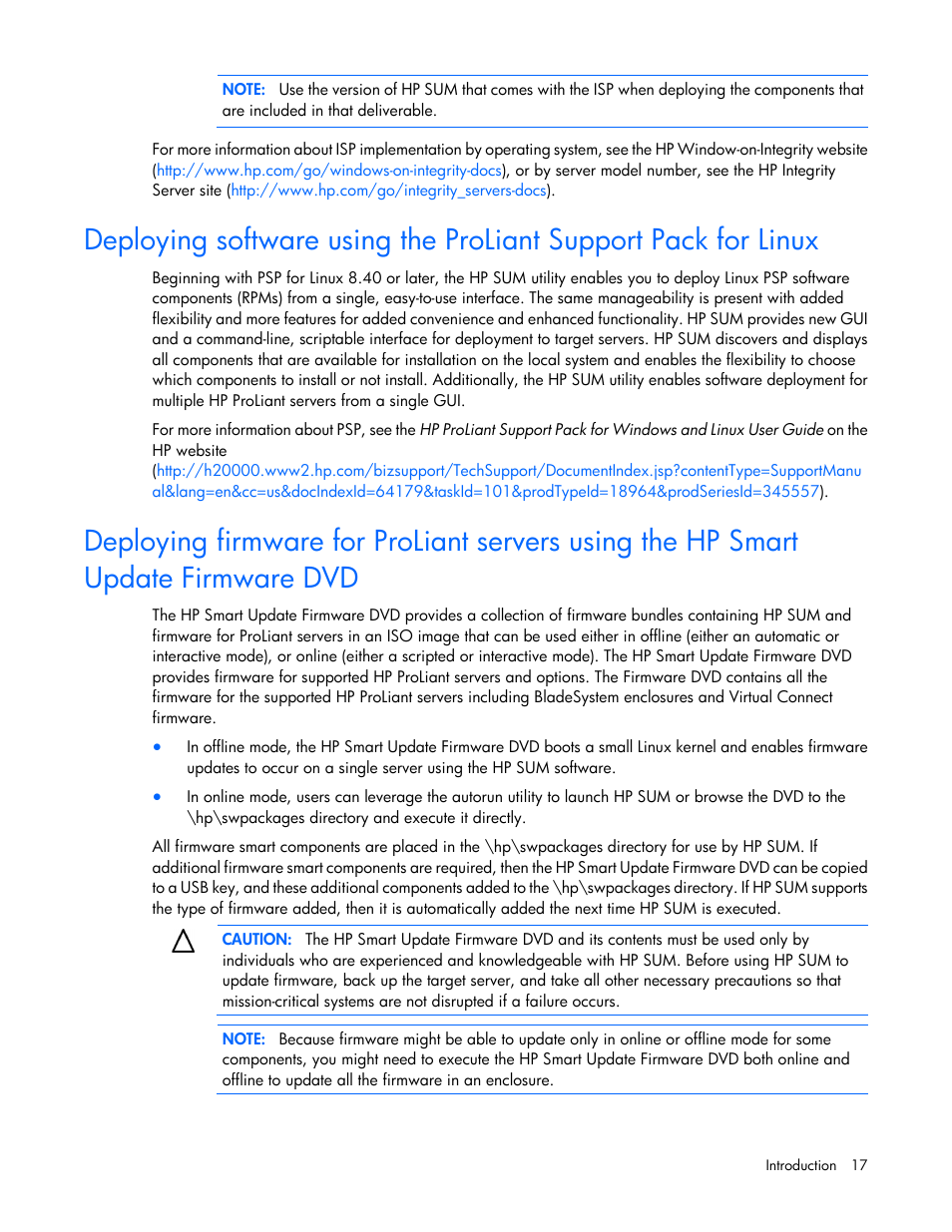 HP Integrity rx2800 i2 Server User Manual | Page 17 / 124