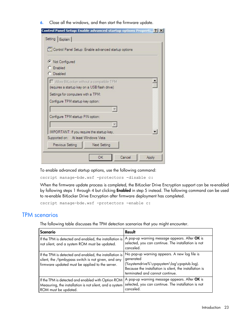 Tpm scenarios | HP Integrity rx2800 i2 Server User Manual | Page 23 / 124