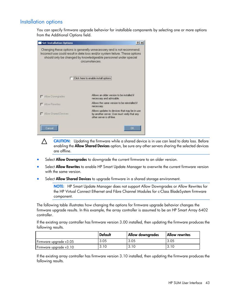 Installation options | HP Integrity rx2800 i2 Server User Manual | Page 43 / 124