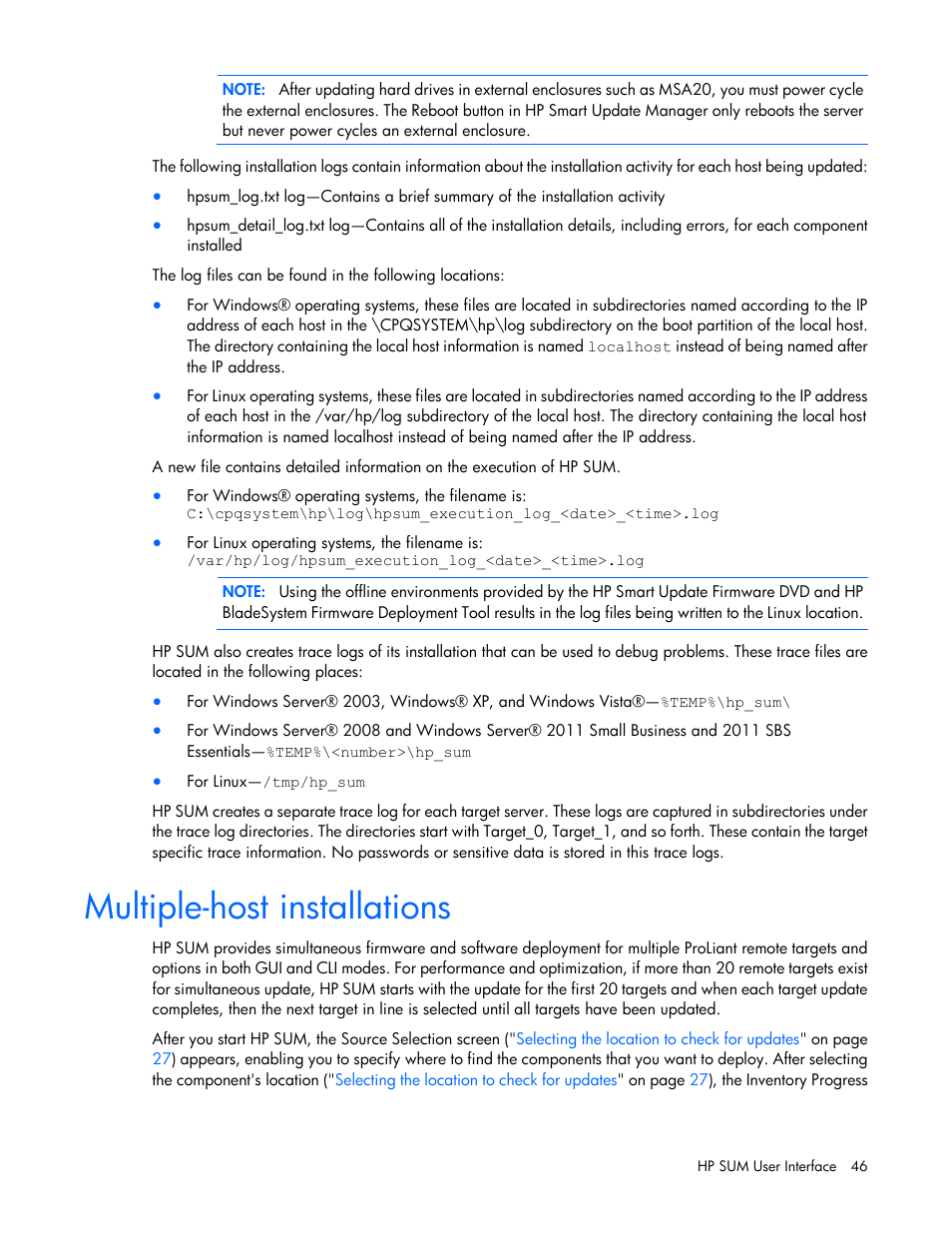 Multiple-host installations | HP Integrity rx2800 i2 Server User Manual | Page 46 / 124