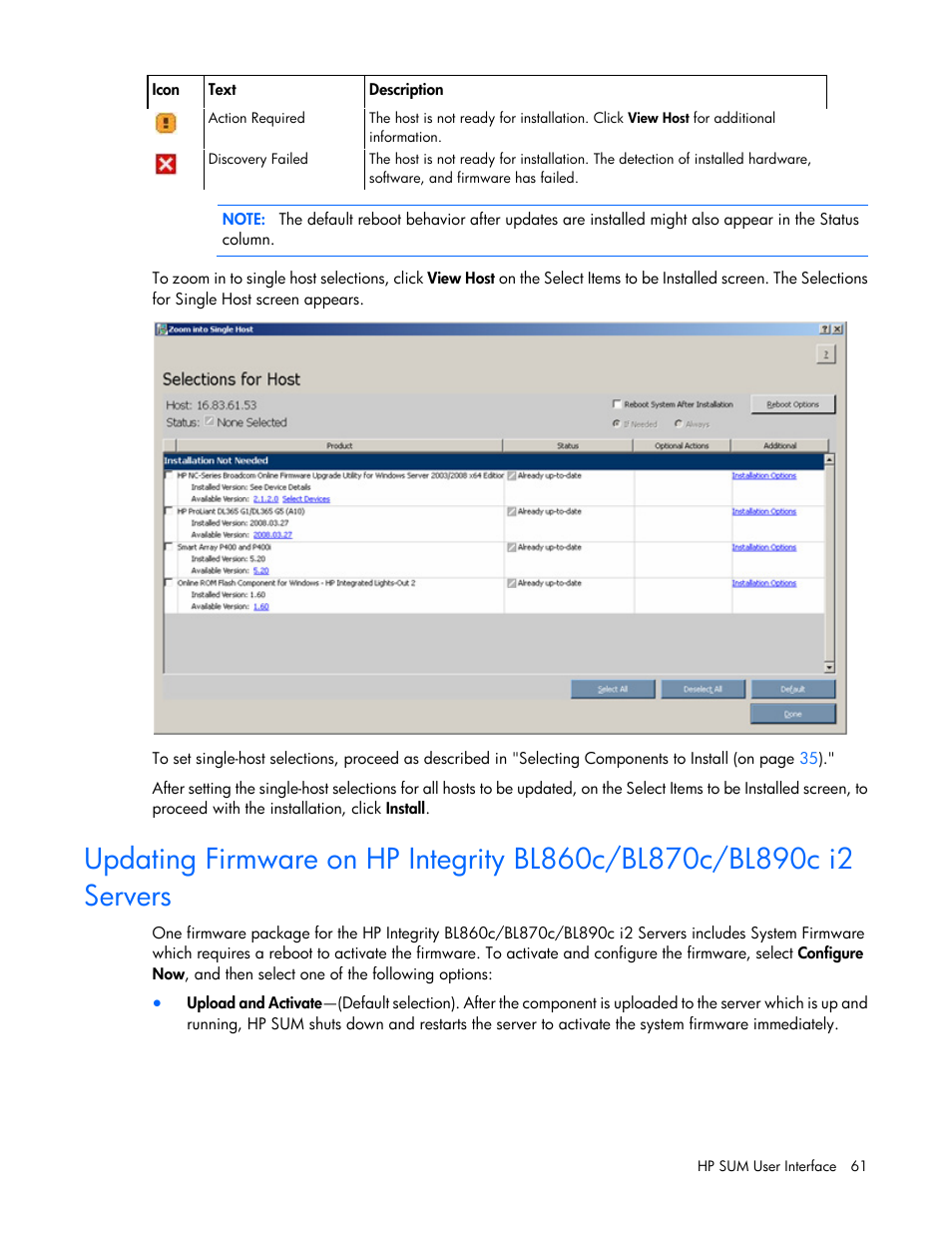 HP Integrity rx2800 i2 Server User Manual | Page 61 / 124
