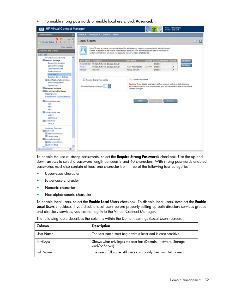 HP Virtual Connect 8Gb 24-port Fibre Channel Module for c-Class BladeSystem User Manual | Page 32 / 162