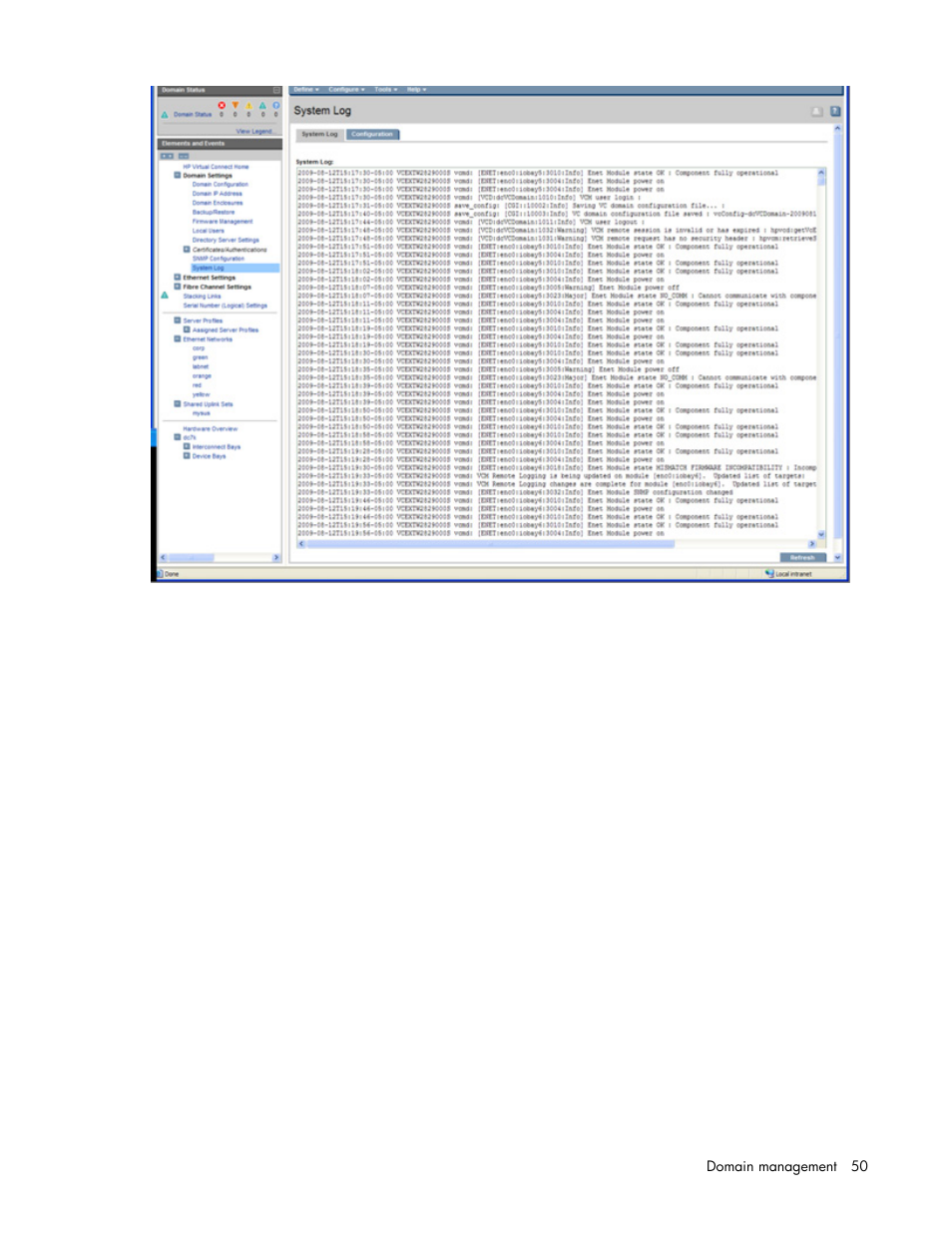 HP Virtual Connect 8Gb 24-port Fibre Channel Module for c-Class BladeSystem User Manual | Page 50 / 162