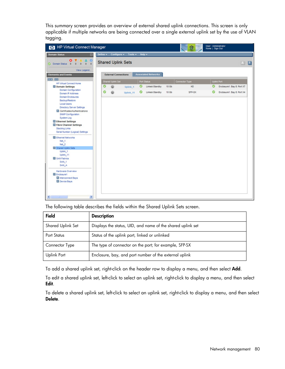 HP Virtual Connect 8Gb 24-port Fibre Channel Module for c-Class BladeSystem User Manual | Page 80 / 162