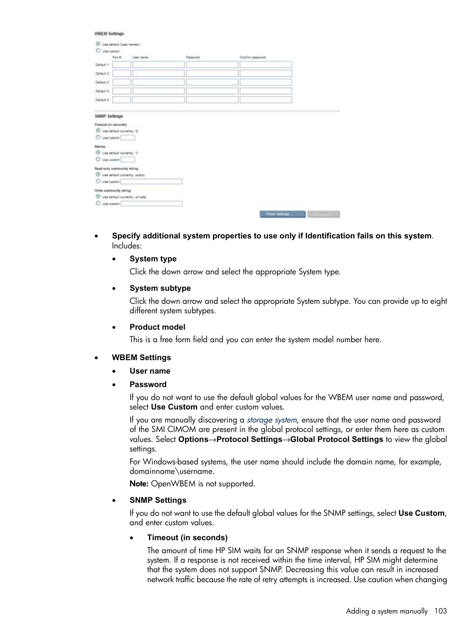 HP Systems Insight Manager User Manual | Page 103 / 679