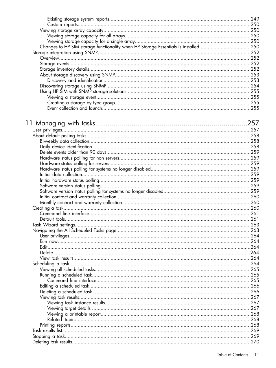 11 managing with tasks | HP Systems Insight Manager User Manual | Page 11 / 679